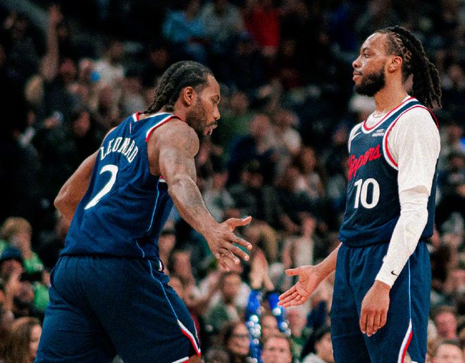 伦纳德孤军奋战难救快船 联盟前五超巨陷季后赛